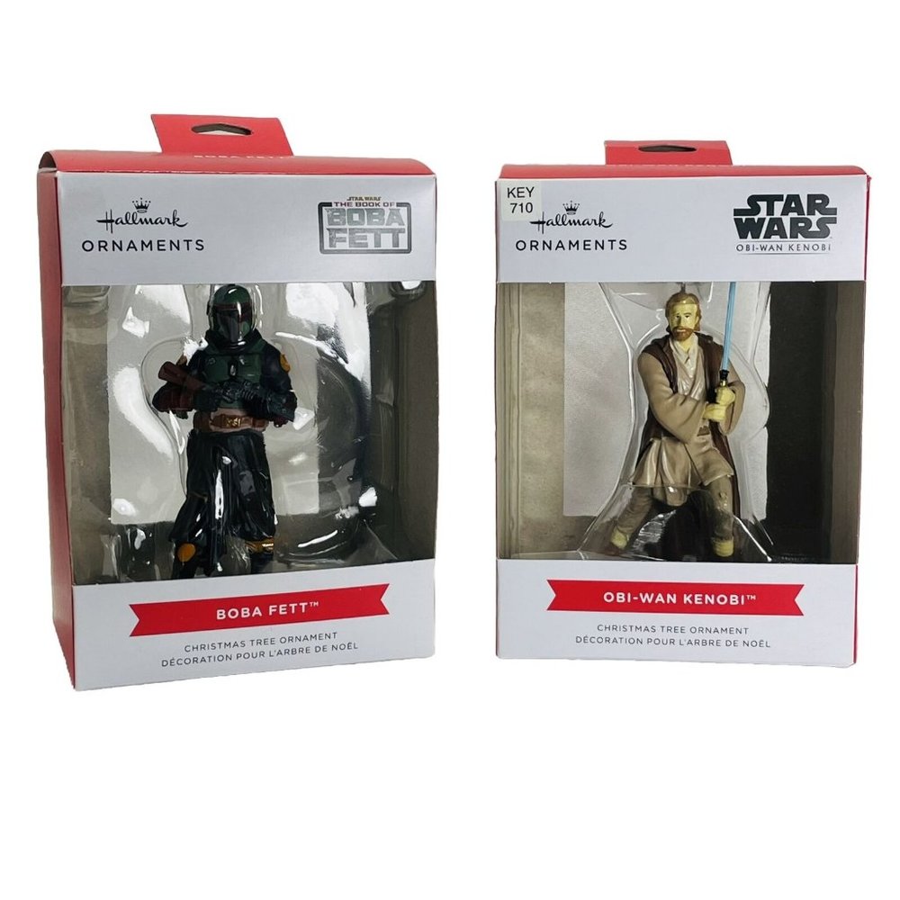 Obi-Wan Kenobi Star Wars Book of Boba Fett Hallmark Christmas Tree Ornament Lot